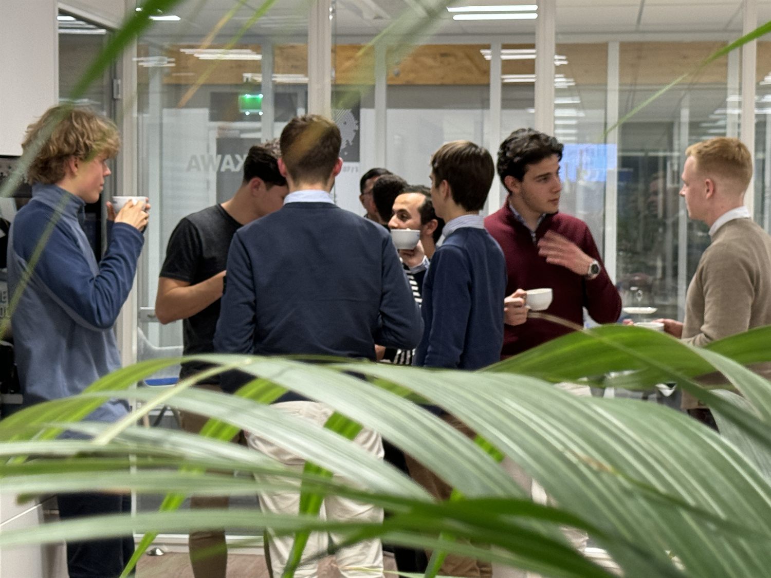 Participants during a break between sessions