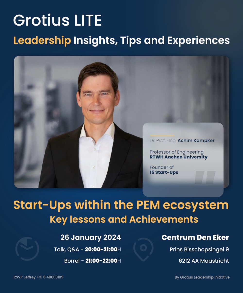 Grotius LITE · 26 January 2024 · Start-Ups within the PEM ecosystem
